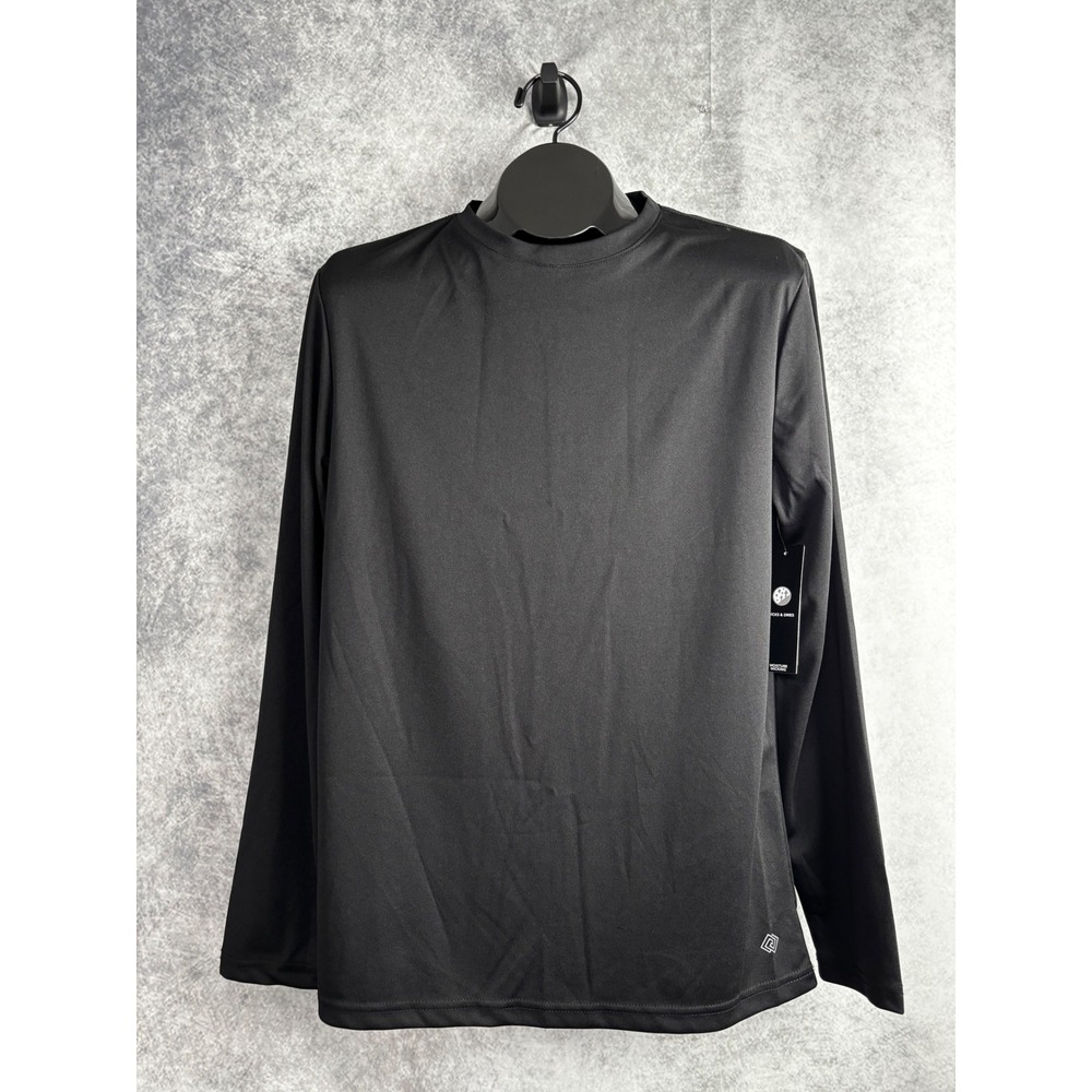ZELOS Men's Long Sleeve Black Reflective‎ Moisture Wicking Shirt Size Small NWT